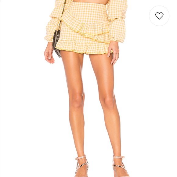 Revolve Yellow Gingham Elaine Set by TulaRosa - Picture 6 of 8